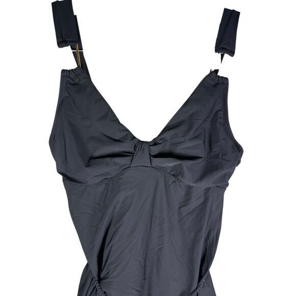 Spanx Black Swim Dress Size 6 – Figure-Flattering Tummy Control One-Piece - Picture 3 of 5